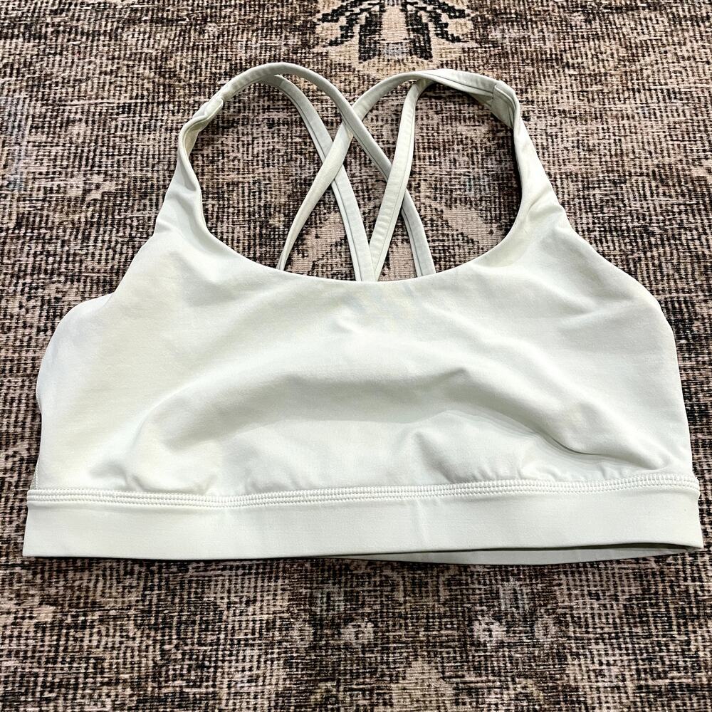 Lululemon Energy Bra Arctic Mint Sports Bra Medium Support Women's Size 6